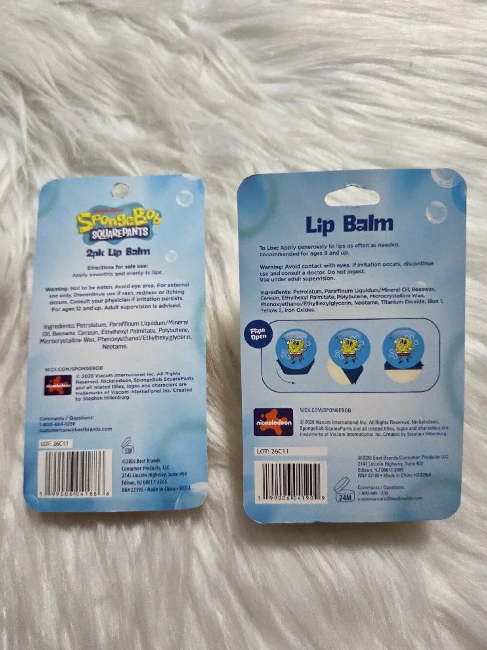 SpongeBob Squarepants Lip Balm Set
